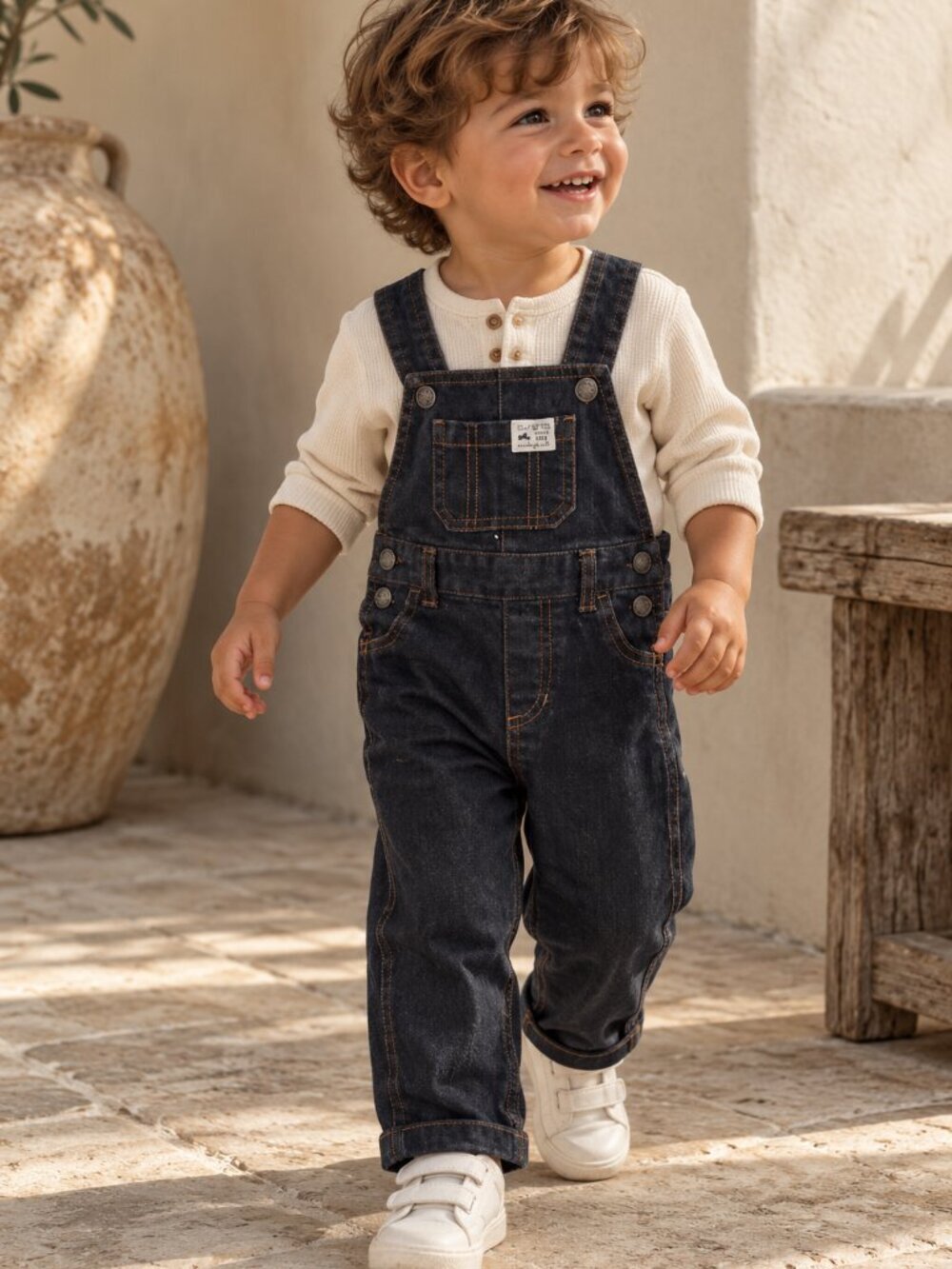 Carter's Baby Denim Overalls 18 Months Dark Wash Jean Dungarees Workwear